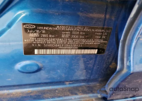 2018 Hyundai Elantra Sel из США, поврежденный, VIN 5NPD84LF1JH378933